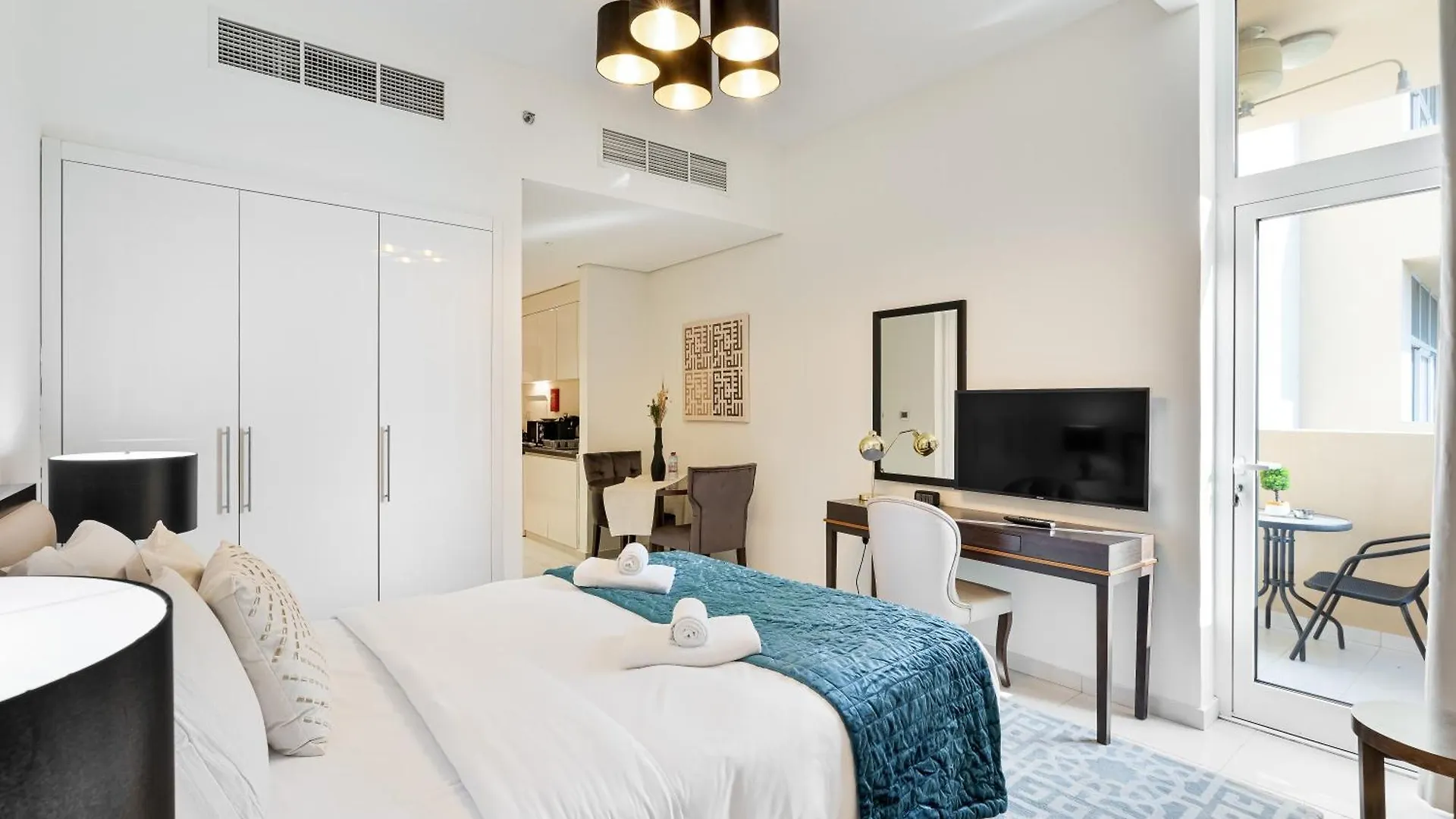 Apartament Urban Sanctuary Studio With Pool, Gym And Playground Dubaj Zjednoczone Emiraty Arabskie