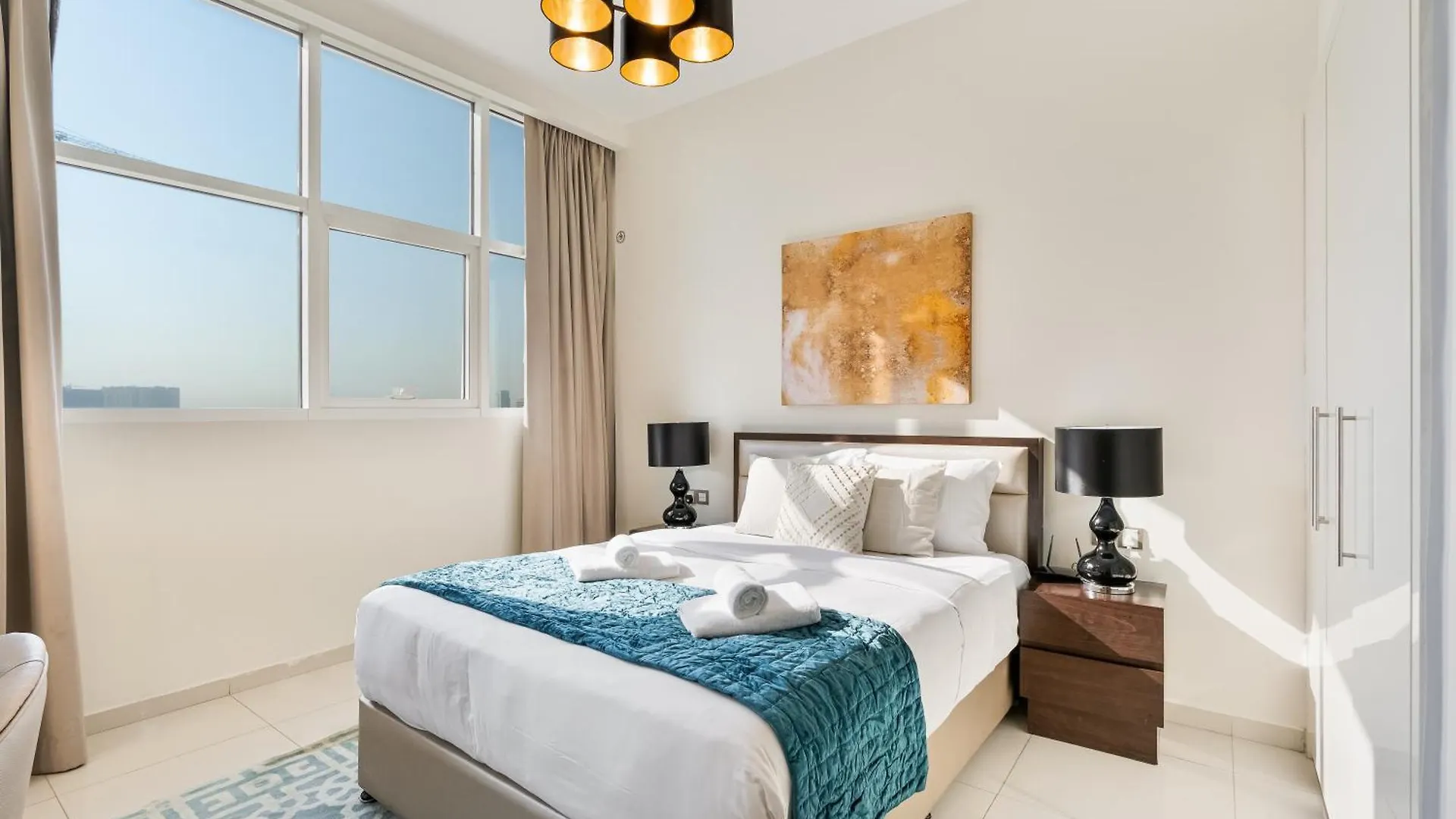 Apartament Urban Sanctuary Studio With Pool, Gym And Playground Dubaj